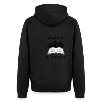 Cozy Winter Days Books, lire de la littérature, - Veste à capuche bio Premium Unisexe - noir - Dos - Nico (187cm)