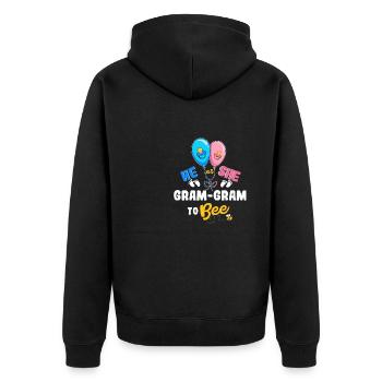 He or She Gram-Gram To Bee Best Grandma Ever - Unisex Premium Organic Zip Hoodie - black - Back - Nico (187cm)