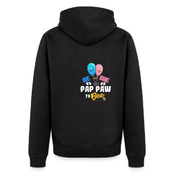 He or She Pap Paw To Bee Best Grandpa Ever Gramps - Unisex Premium Organic Zip Hoodie - black - Back - Nico (187cm)