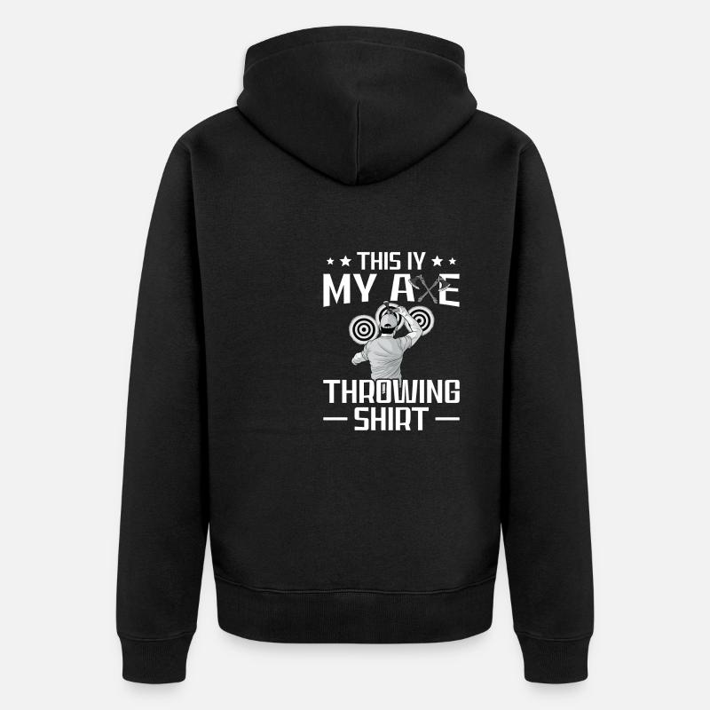 Axt Werfen - Unisex Premium Bio Zip Hoodie - Schwarz
