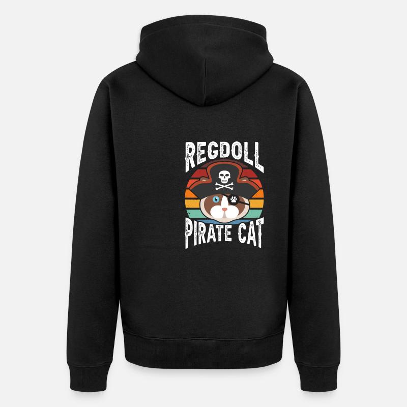 Regdoll chat pirate - Veste à capuche bio Premium Unisexe - noir