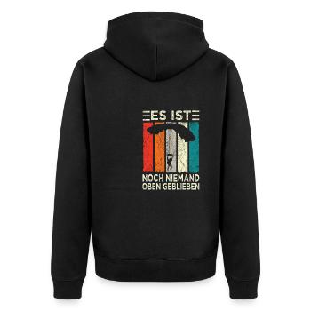 Parachutiste parac - Veste à capuche bio Premium Unisexe - noir - Dos - Nico (187cm)