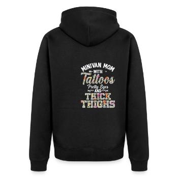 Super Mom fährt Minivan Lebensstil Minivan Mütter - Unisex Premium Bio Zip Hoodie - Schwarz - Hinten - Nico (187cm)