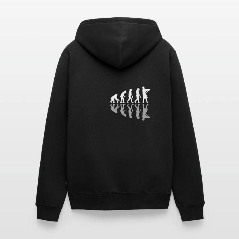 Human Evolution Funny Baking Baker Humor Culinary Unisex Premium Bio Zip Hoodie