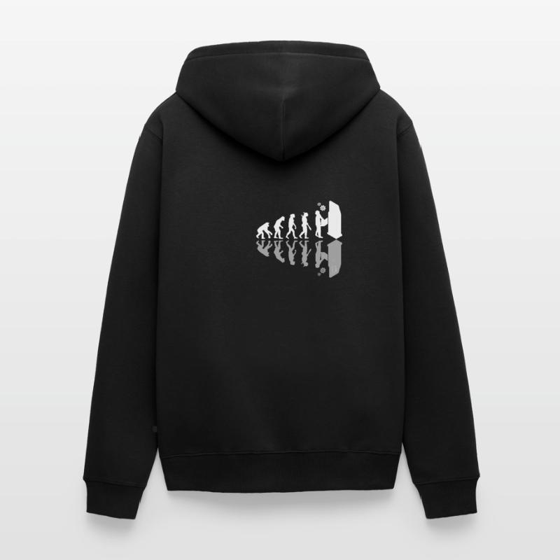 CNC Machine Operator Human Evolution Machinist Unisex Premium Bio Zip Hoodie
