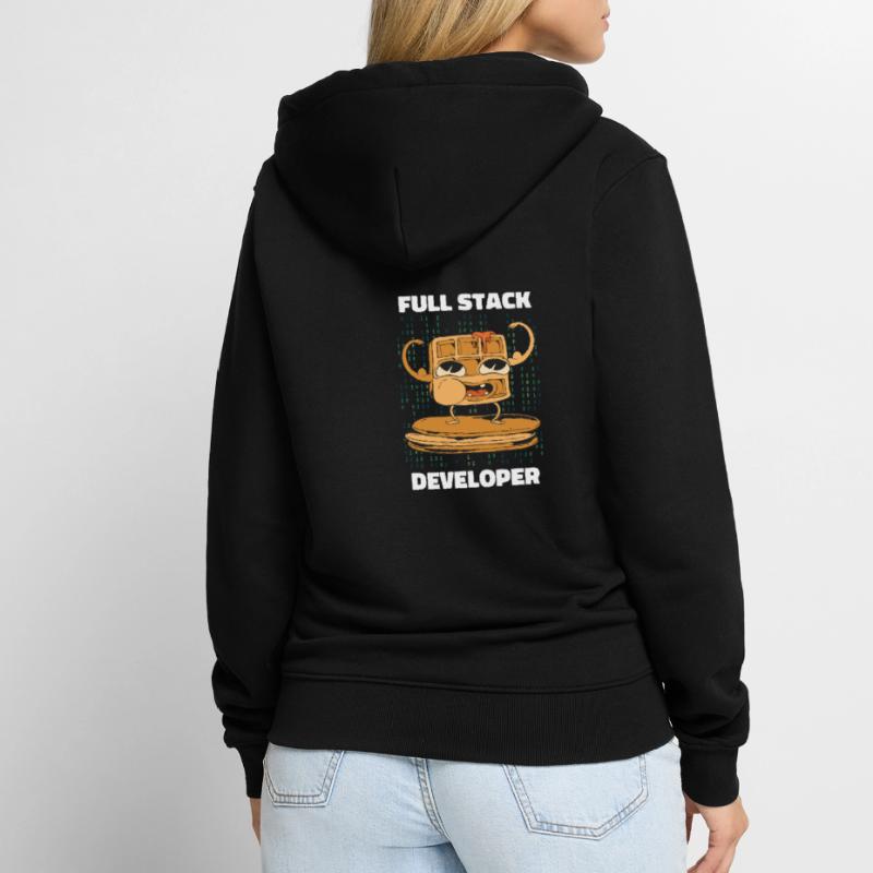 Funny Retro Full Stack Developer Art Veste à capuche bio Premium Unisexe
