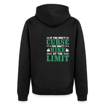 Wenn Sie Nicht Fluchen, Wandern Sie - Unisex Premium Bio Zip Hoodie - Schwarz - Hinten - Nico (187cm)
