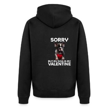 Désolé, mais mon chien est mon Valentin - Veste à capuche bio Premium Unisexe - noir - Dos - Nico (187cm)