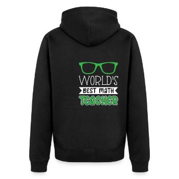 Le meilleur professeur de mathématiques au monde - Veste à capuche bio Premium Unisexe - noir - Dos - Nico (187cm)