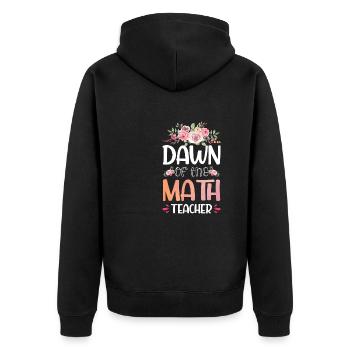 Dawn of the Math Teacher - Unisex Premium Organic Zip Hoodie - black - Back - Nico (187cm)