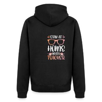 Professeur de mathématiques Stay At Home - Veste à capuche bio Premium Unisexe - noir - Dos - Nico (187cm)