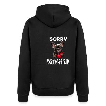 Désolé, mais mon chien est mon Valentin - Veste à capuche bio Premium Unisexe - noir - Dos - Nico (187cm)