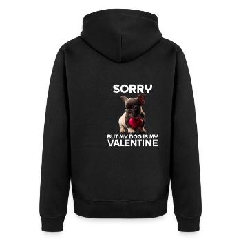 Désolé, mais mon chien est mon Valentin - Veste à capuche bio Premium Unisexe - noir - Dos - Nico (187cm)