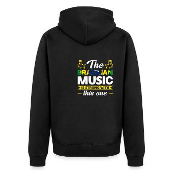 La musique brésilienne est forte avec celui-ci - Veste à capuche bio Premium Unisexe - noir - Dos - Nico (187cm)
