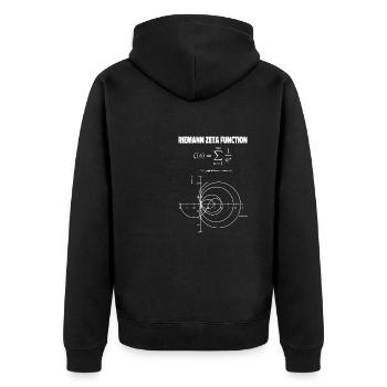 Fonction de Riemann Graphe vintage - Veste à capuche bio Premium Unisexe - noir - Dos - Nico (187cm)