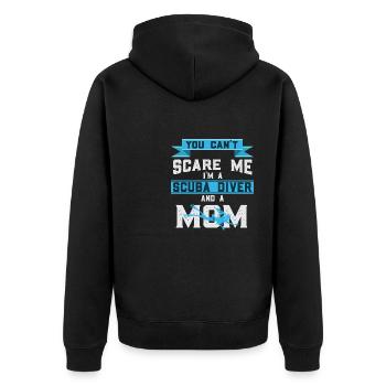 Taucher Tauchen Design Schnorcheln - Unisex Premium Bio Zip Hoodie - Schwarz - Hinten - Nico (187cm)