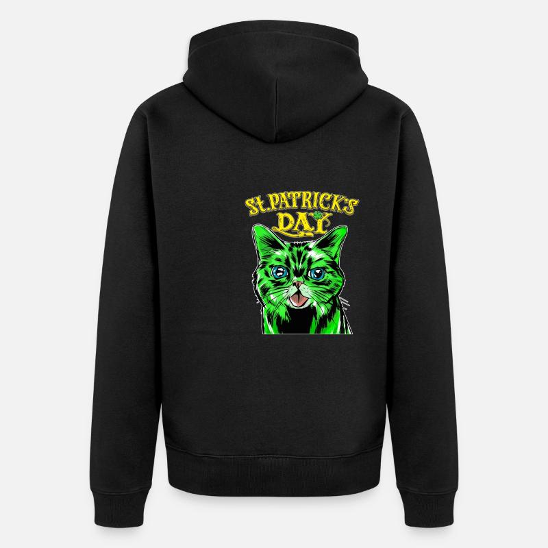 FÊTE DE LA SAINT-PATRICK - Veste à capuche bio Premium Unisexe - noir