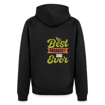 Bester Sittich-vater Aller Zeiten - Unisex Premium Bio Zip Hoodie - Schwarz - Hinten - Nico (187cm)