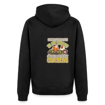 Garten Motiv Gärtner & Gärtnerin Spruch - Unisex Premium Bio Zip Hoodie - Schwarz - Hinten - Nico (187cm)