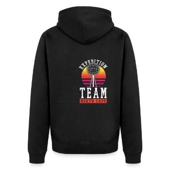 Nordkap/ North Cape team Conception aller-retour - Veste à capuche bio Premium Unisexe - noir - Dos - Nico (187cm)