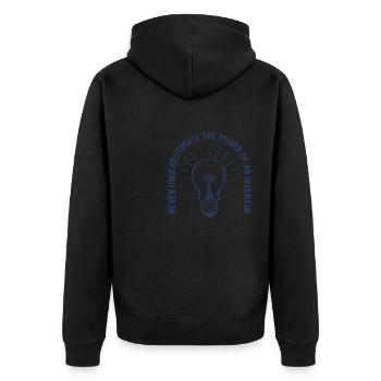 Ne sous-estimez pas le pouvoir de l’inventeur - Veste à capuche bio Premium Unisexe - noir - Dos - Nico (187cm)