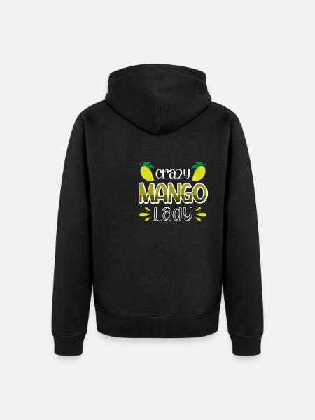 Crazy Mango Lady - Unisex Premium Organic Zip Hoodie - black