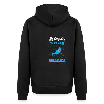 Requins Requins plongeurs Requin - Veste à capuche bio Premium Unisexe - noir - Dos - Nico (187cm)