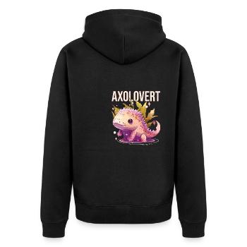 Axolovert Axolotl Lover Amphibian Marche Mexicaine - Veste à capuche bio Premium Unisexe - noir - Dos - Nico (187cm)