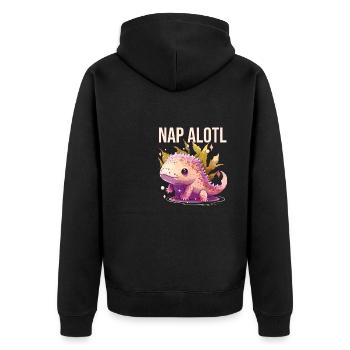 Nap Alotl Axolotl Lover Amphibian Mexicain Marche - Veste à capuche bio Premium Unisexe - noir - Dos - Nico (187cm)