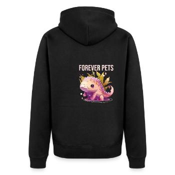 Forever Pets Axolotl Lover Amphibian Mexican Walki - Unisex Premium Organic Zip Hoodie - black - Back - Nico (187cm)