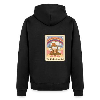 Shenanigans With My Gnomies St Patricks Cartoon - Unisex Premium Organic Zip Hoodie - black - Back - Nico (187cm)