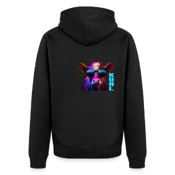 Kühe Landwirt Landwirtin Kuhliebhaber lustiges Kuh - Unisex Premium Bio Zip Hoodie - Schwarz - Hinten - Nico (187cm)