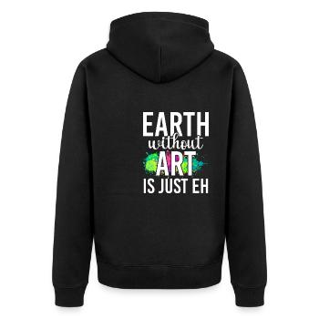 Terre sans art est juste une galerie d’art - Veste à capuche bio Premium Unisexe - noir - Dos - Nico (187cm)
