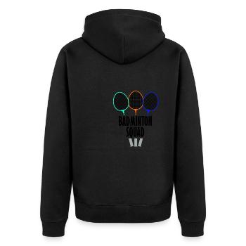 Shuttlecock pour joueurs de badminton Hobby Sports - Veste à capuche bio Premium Unisexe - noir - Dos - Nico (187cm)
