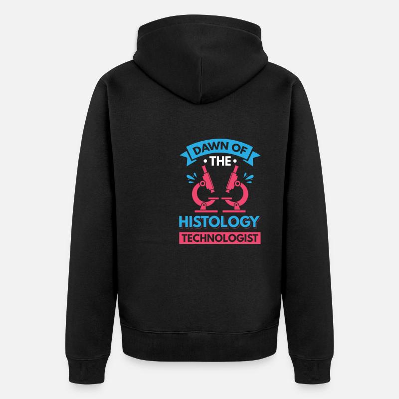 L’aube du technologue en histologie - Veste à capuche bio Premium Unisexe - noir
