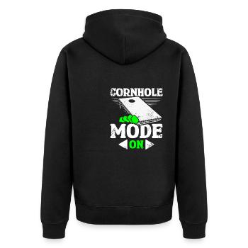 Mode Cornhole activé - Veste à capuche bio Premium Unisexe - noir - Dos - Nico (187cm)