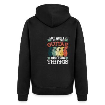 That's what i do i play the Guitar and i - Unisex Premium Organic Zip Hoodie - black - Back - Nico (187cm)