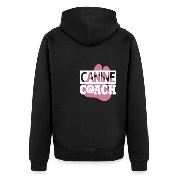 Dog Trainer Dog Paw Print Travailler avec des chiens - Veste à capuche bio Premium Unisexe - noir - Dos - Nico (187cm)