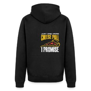 juste un tirage de fromage de plus je promets Design - Veste à capuche bio Premium Unisexe - noir - Dos - Nico (187cm)