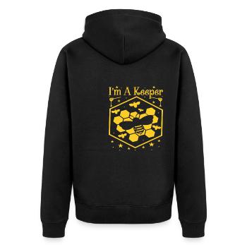 MARCHAND DE MIEL DRÔLE D’APICULTEUR DESIGN - Veste à capuche bio Premium Unisexe - noir - Dos - Nico (187cm)