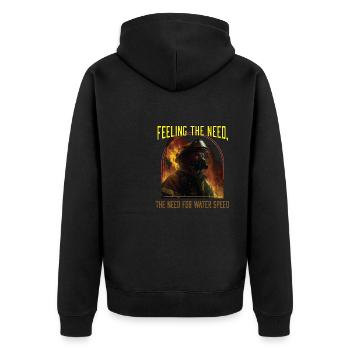 Feeling The Need The Need For Water Speed - Unisex Premium Organic Zip Hoodie - black - Back - Nico (187cm)