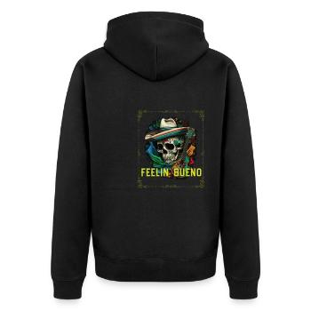 Feelin Bueno Mexican Life Mexique Pride Country - Veste à capuche bio Premium Unisexe - noir - Dos - Nico (187cm)