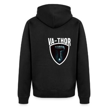 Papa Vathor Va Thor Fête des pères Fête des pères Cadeau de fête des pères - Veste à capuche bio Premium Unisexe - noir - Dos - Nico (187cm)