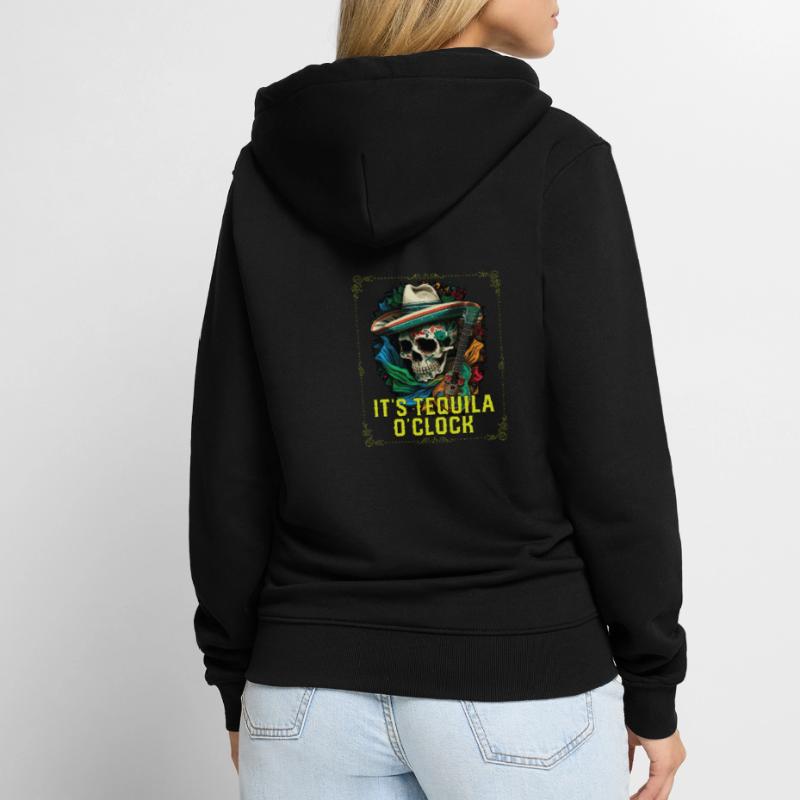 It's Tequila Oclock Alcoholic Tequila Drinker Unisex Premium Organic Zip Hoodie