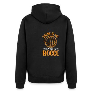 Il n’y a pas de pleurs à la pétanque | Balle de pétanque - Veste à capuche bio Premium Unisexe - noir - Dos - Nico (187cm)