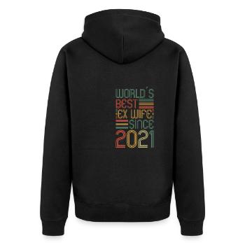 Meilleure ex-femme du monde depuis 2021 Divorce - Veste à capuche bio Premium Unisexe - noir - Dos - Nico (187cm)