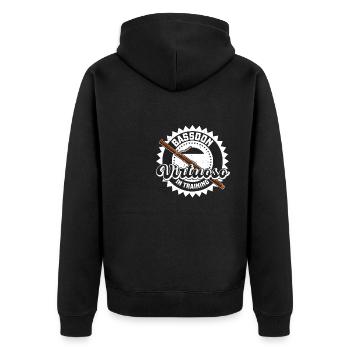 Musiker Orchester Blasinstrument Bassoon - Unisex Premium Bio Zip Hoodie - Schwarz - Hinten - Nico (187cm)