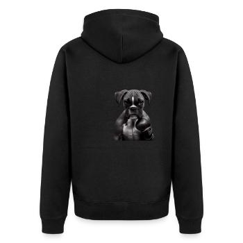 Boxer Dog Owner Dog Dogs Dog Breed Boxer - Unisex Premium Organic Zip Hoodie - black - Back - Nico (187cm)