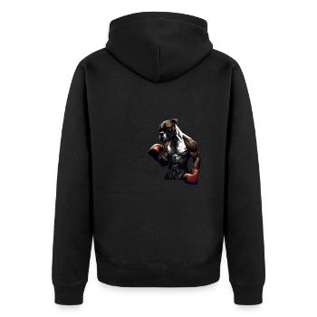 Boxer Dog Owner Dog Dogs Dog Breed Boxer - Unisex Premium Organic Zip Hoodie - black - Back - Nico (187cm)