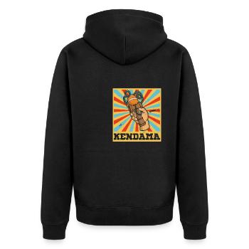 Japan Kendama Toys Japanese Game - Unisex Premium Organic Zip Hoodie - black - Back - Nico (187cm)